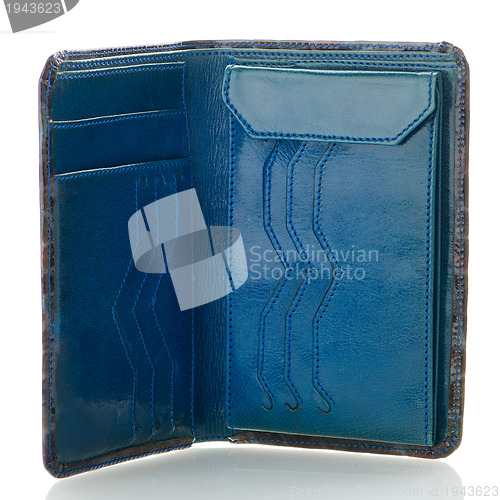 Image of Blue leather purse 