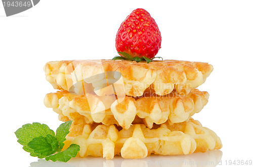 Image of Waffles and strawberry