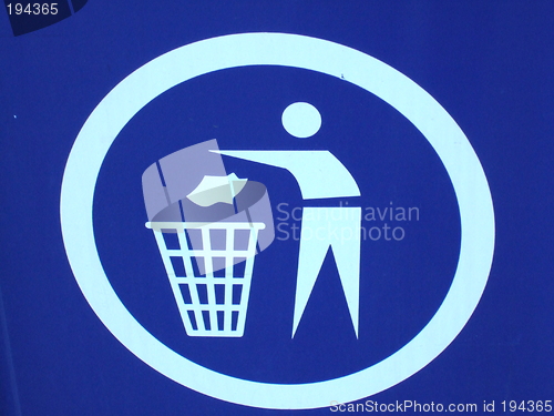 Image of Litter sign