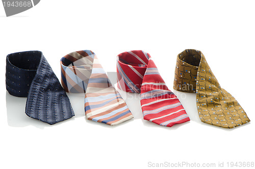 Image of Closeup of four ties