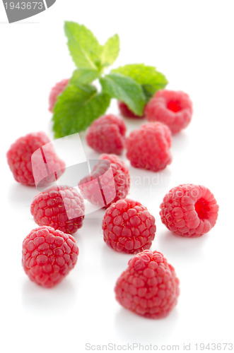 Image of Ripe red raspberry