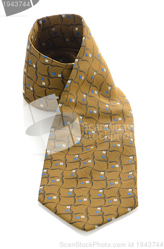 Image of Yellow and blue pattern tie