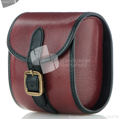 Image of Small red leather bag