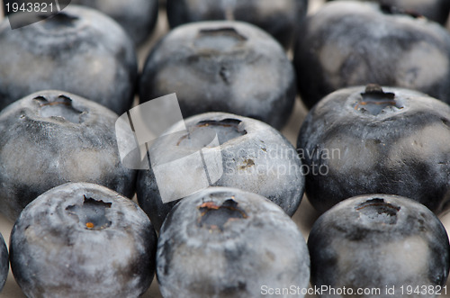 Image of Group of fresh blueberries