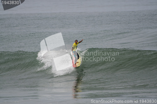 Image of Surfer during the 1st stage of National Longboard Championship  