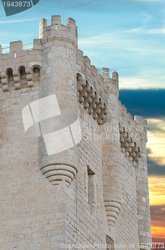 Image of Stone tower of Penafiel Castle, Spain