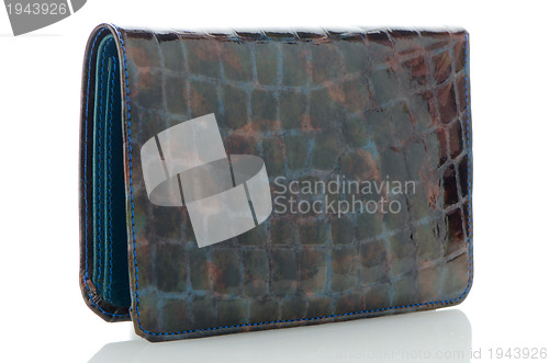 Image of Blue leather purse 