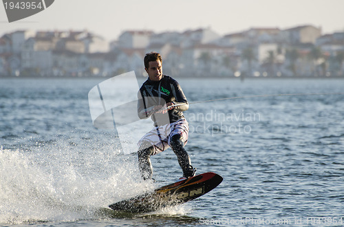 Image of Sergio Lopes during the wakeboard demo