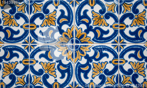 Image of Traditional Portuguese glazed tiles