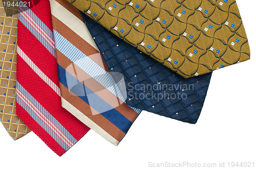 Image of Closeup of five ties
