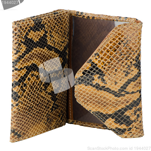 Image of Snake skin leather wallet 