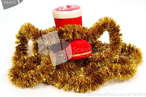 Image of Santa's boot and tinsel