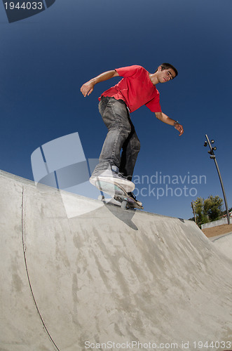 Image of Skateboarder on a curb 