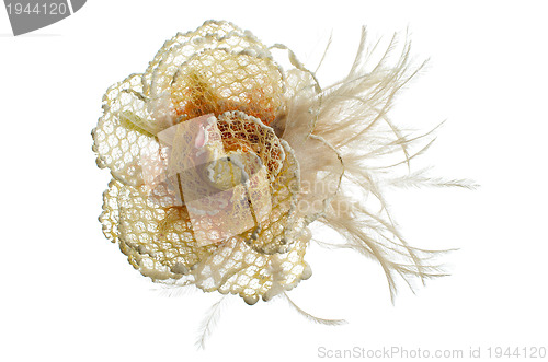 Image of Yellow fabric flower