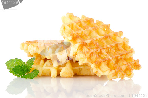 Image of Pile of sweet waffles