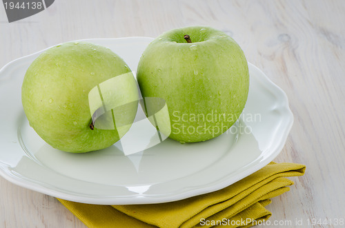 Image of Two green apples