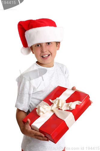 Image of Child with Christmas gift