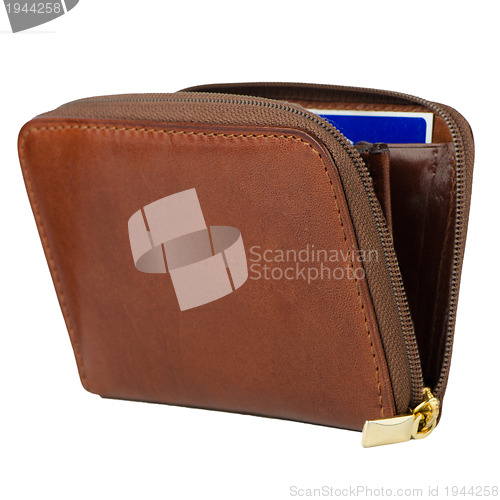 Image of Brown leather wallet
