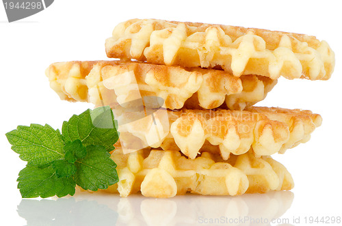 Image of Pile of sweet waffles