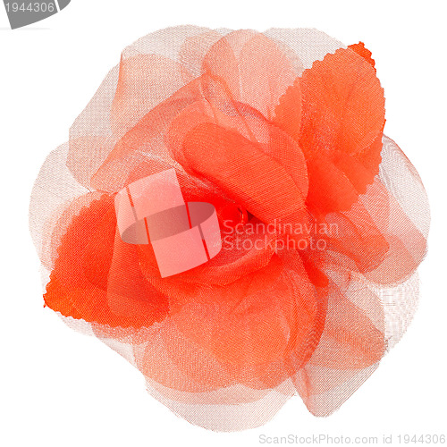 Image of Red fabric flower