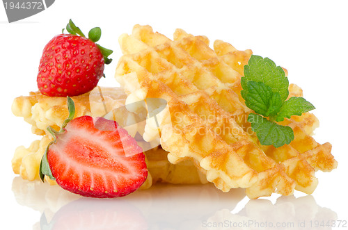 Image of Waffles and strawberry