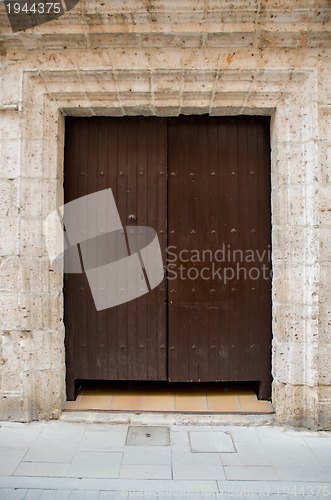 Image of Old wooden entrance door