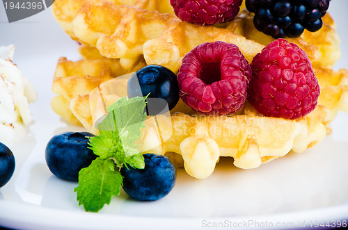 Image of Waffles with fresh berries