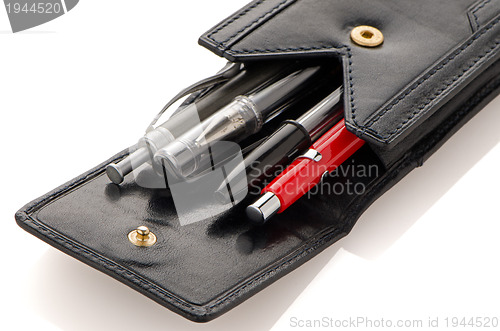 Image of Leather pencil case 