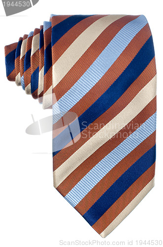 Image of Brown and blue pattern tie