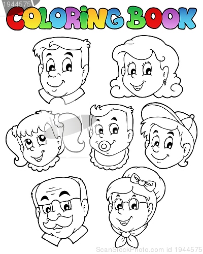 Image of Coloring book family collection 3