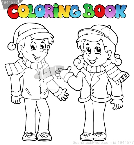 Image of Coloring book kids theme 1