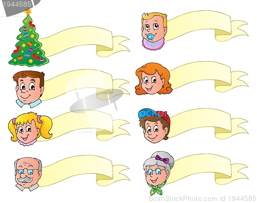 Image of Christmas banners theme set 1