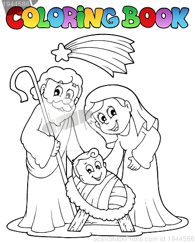 Image of Coloring book Nativity scene 1