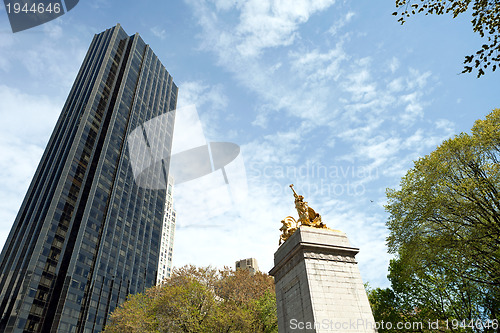 Image of Central Park Gold Statue