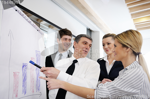 Image of Senior business man giving a presentation
