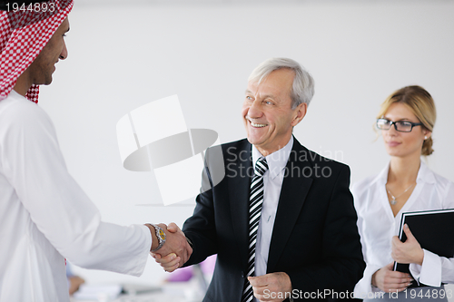 Image of Arabic business man at meeting