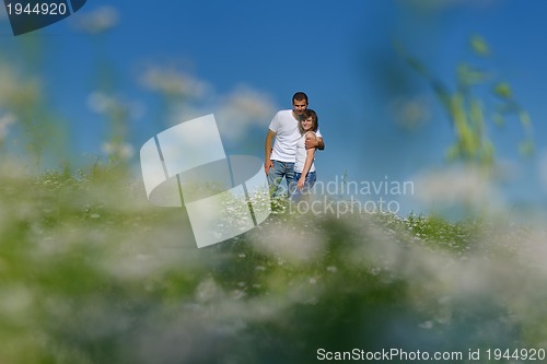 Image of happy couple in wheat field