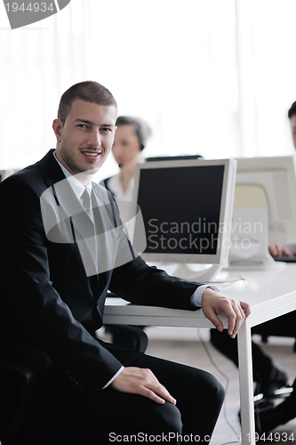 Image of business people group working in customer and helpdesk office