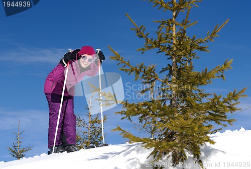 Image of winter woman ski