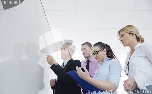 Image of Senior business man giving a presentation