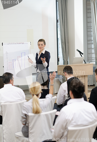 Image of business woman giving presentation