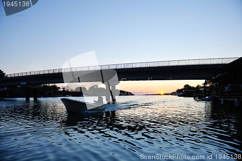 Image of sunset on river