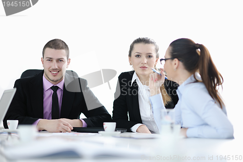 Image of Group of young business people at meeting