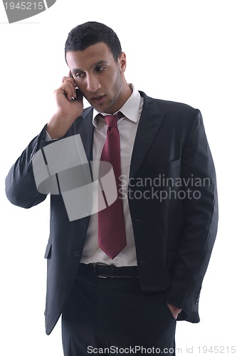 Image of business man with  mobile phone