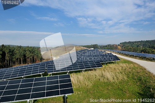 Image of solar panel renewable energy field