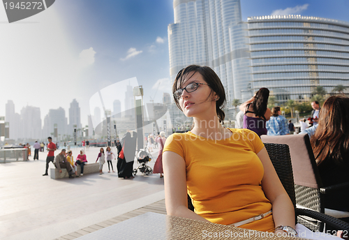 Image of happy woman shopping