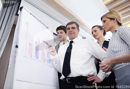 Image of Senior business man giving a presentation