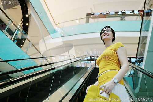 Image of happy woman shopping