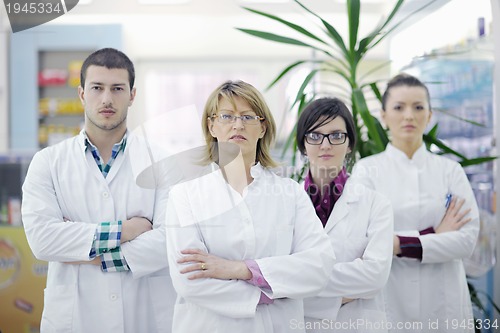 Image of pharmacy drugstore people team