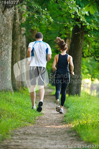 Image of couple jogging